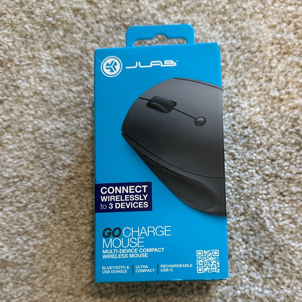 JLab GO Charge Wireless Mouse - Black